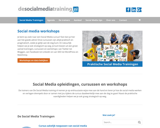 De Social Media Training Logo